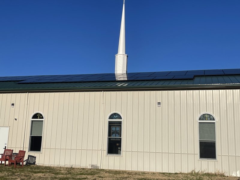 Metropolitan Community Church of Rehoboth recently installed a solar panel system on its roof as part of its environmental stewardship commitment. SUBMITTED PHOTOS
